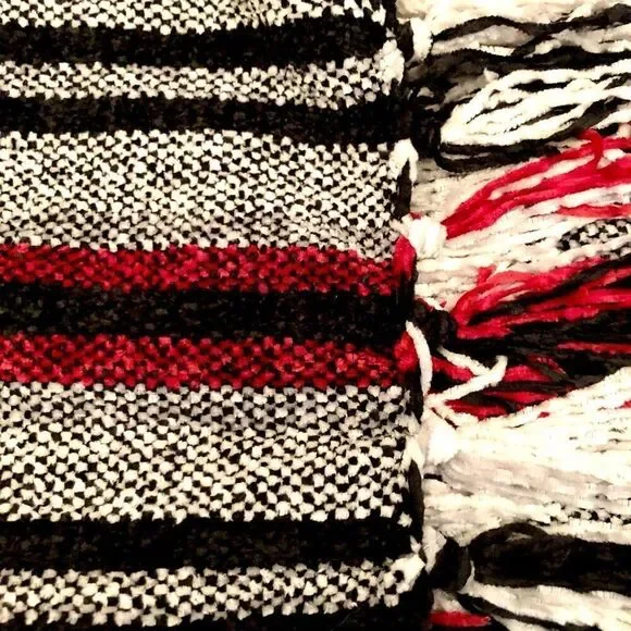 STYLE & CO. - NWT Macy's Soft Chenille Plaid Scarf w/Fringe - 64" x 13" - Picture 5 of 13